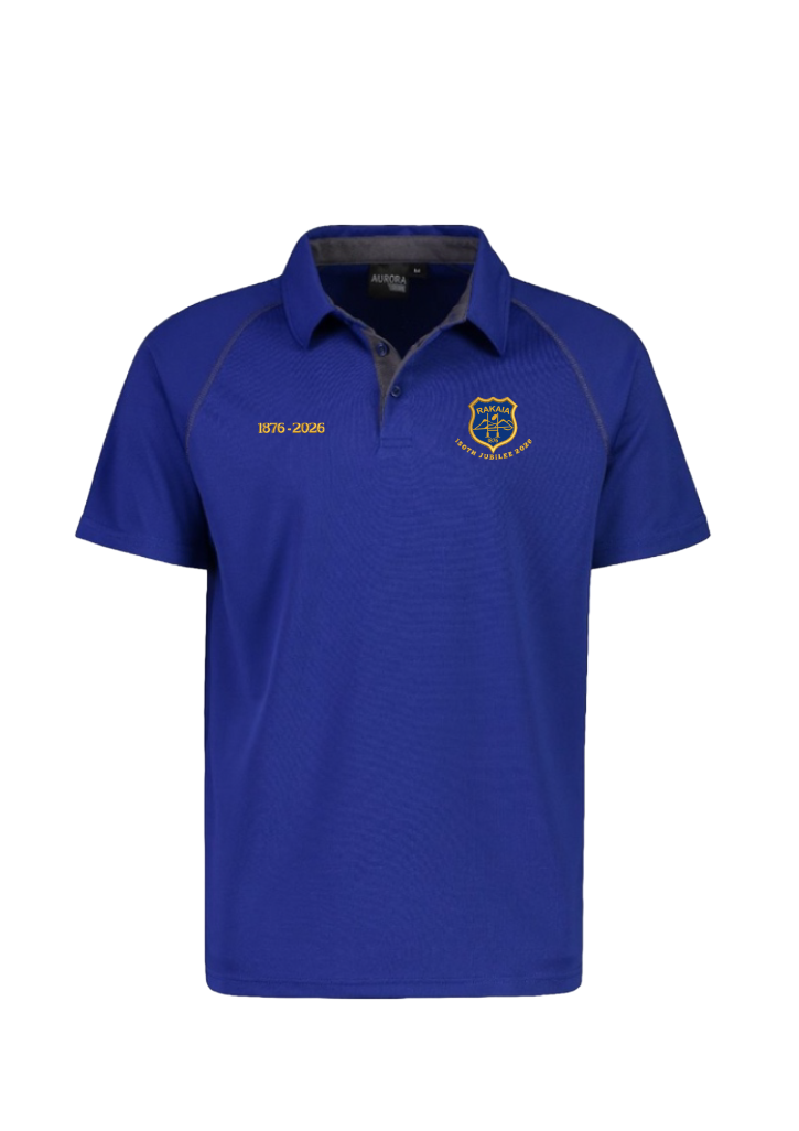 Rakaia RFC Mens Short Sleeve Polo Royal/Grey